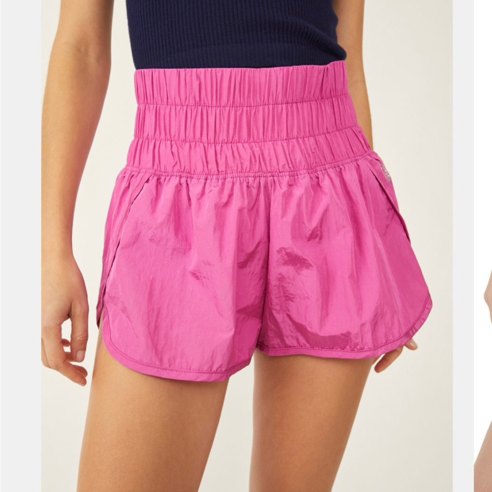 Free People Purple Athletic Shorts with Elastic Waistband and Flowy Fit
